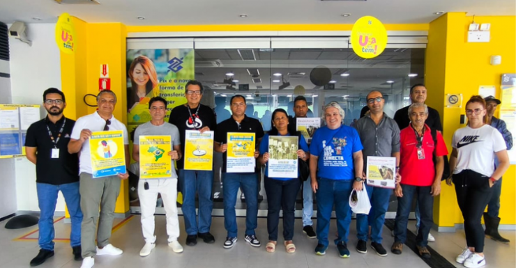 Imagem SEEB/SE mobiliza funcionários e clientes do Banco do Brasil em Dia de Luta Nacional