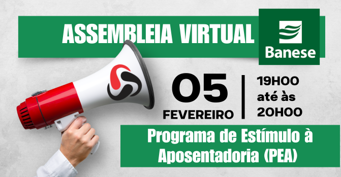 Imagem Sindicato convoca bancários do Banese para assembleia sobre reabertura do Programa de Estímulo à Aposentadoria