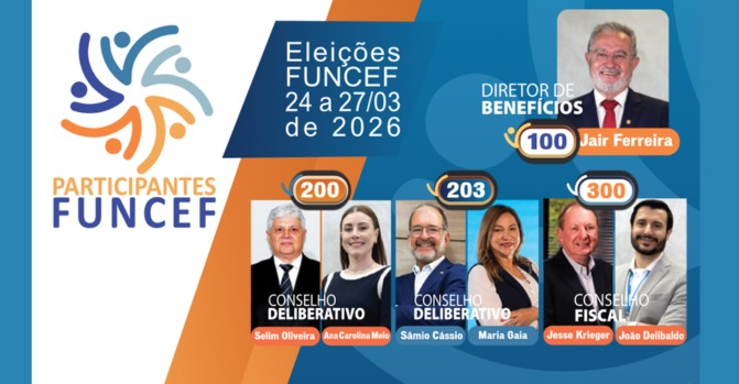 Imagem Eleições Funcef 2026 começam nesta segunda, dia 23 de março