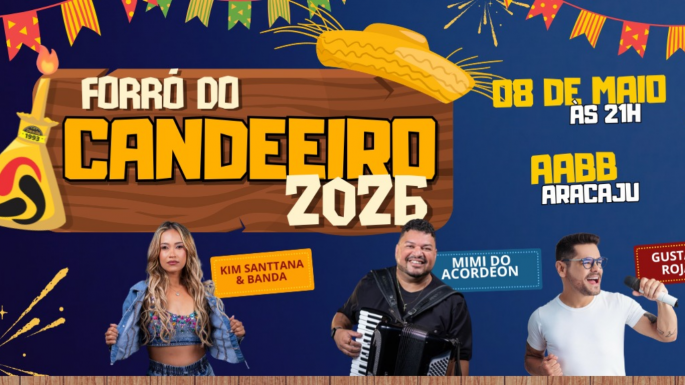 Imagem Forró do Candeeiro 2026 agita a AABB Aracaju no dia 8 de maio