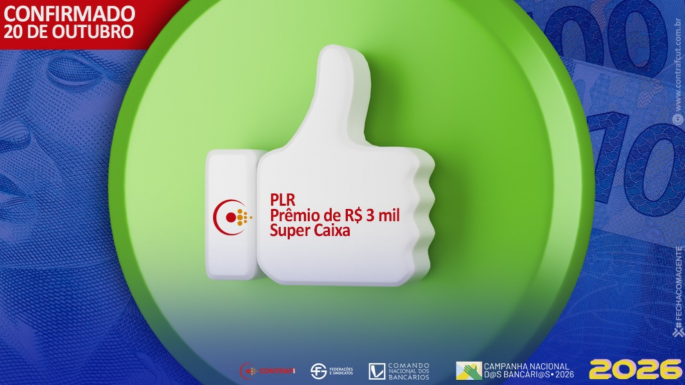 Imagem Caixa confirma PLR, prêmio de R$ 3 mil e Super Caixa para dia 20