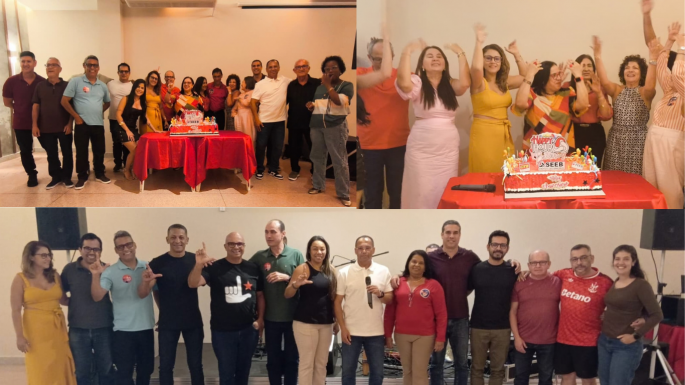 Imagem SEEB/SE celebra aniversariantes da categoria e anuncia assinatura inédita da CCT Aditiva em Aracaju